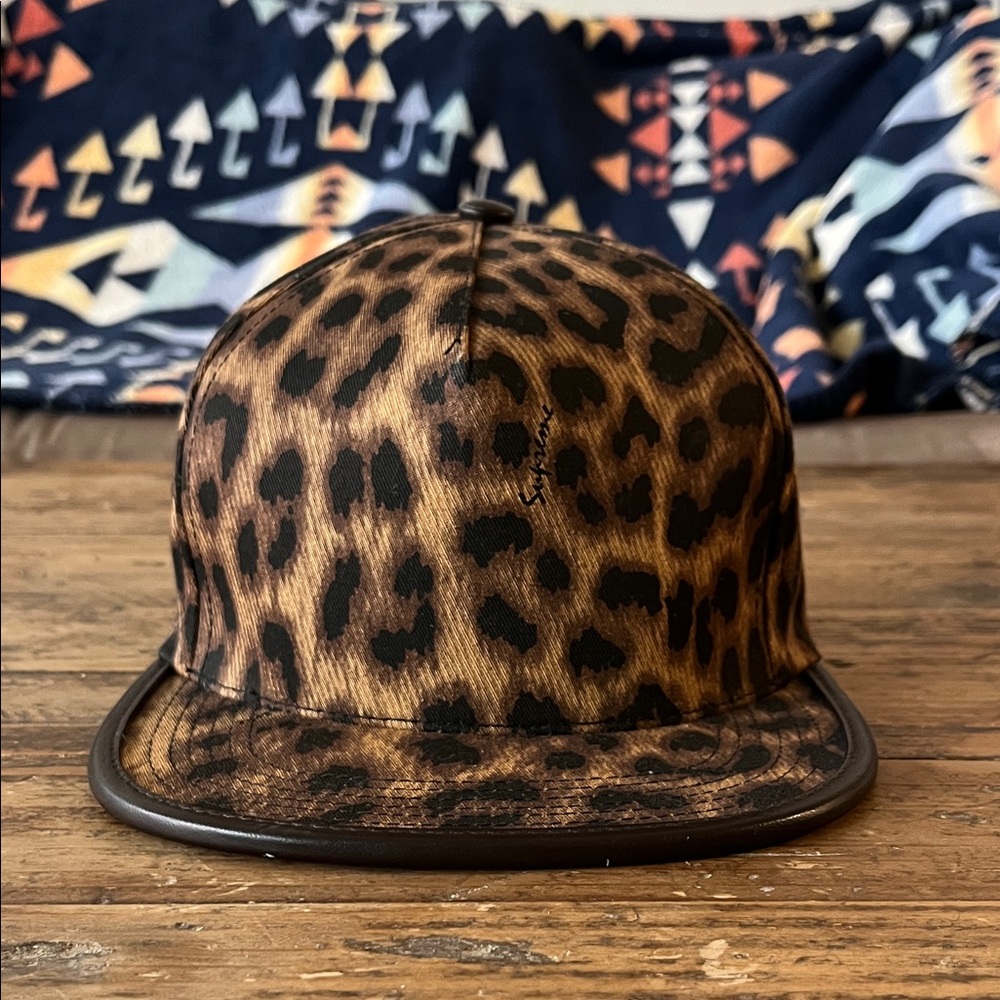 Used Supreme Brown Leopard Print Hat 2011 Rare